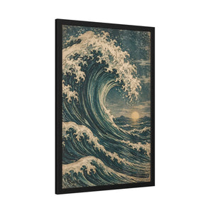 Framed ocean wave poster wall art - posters