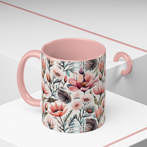 Flowers and birds, Accent Coffee Mug, 11oz