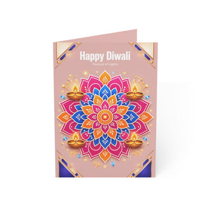 Personalized, Diwali Greeting Card — Happy Diwali Mandala Festival of Lights (Pack of 1/10/30/50)