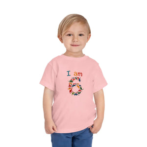 Vibrant Dinosaur Toddler Tee - 6th Birthday Cotton - Dipaliz - T-shirts
