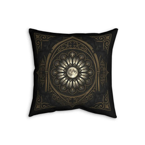 Faux linen texture behind the DipaliZ gothic boho mandala print