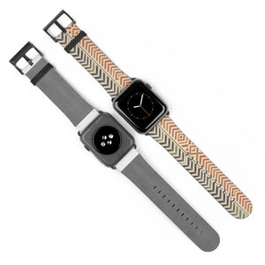 Tribal Chevron Pattern Watch Band - Boho Geometric Apple Watch Strap