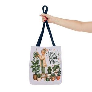 Crazy Plant Mom Tote Bag — Plant Lover Canvas Tote