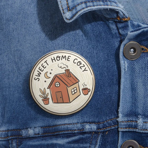 Pin Button — "Sweet Home Cozy" House Lapel Pin