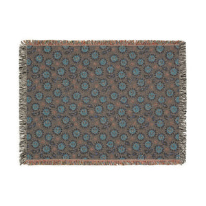 Boho Floral Woven Blanket