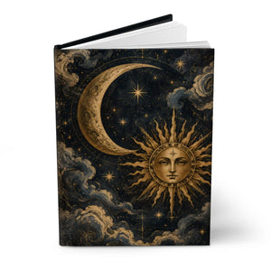 Celestial sun and moon hardcover journal - journals