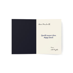 Personalized, Happy Diwali Greeting Card — Festival of Lights Fireworks Design