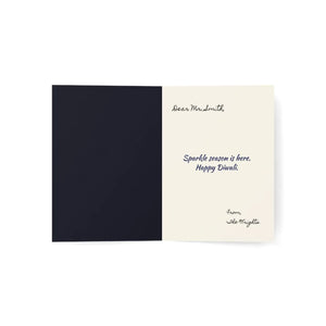 Personalized, Happy Diwali Greeting Card — Festival of Lights Fireworks Design
