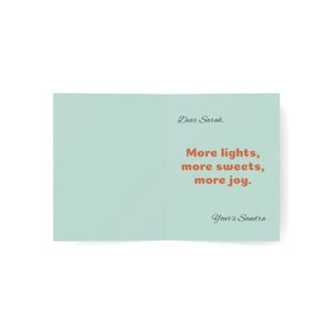 Personalized, Diwali Greeting Cards — 'Happy Diwali: Lights and Joy' Festive Card Pack (1/10/30/50 pcs)