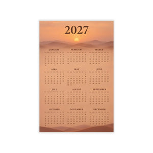 Dune curve detail from the DipaliZ desert sunset calendar wall decal