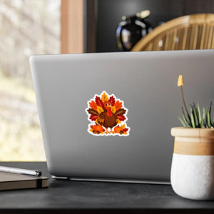 Thanksgiving turkey kiss-cut vinyl decal - home decor decals