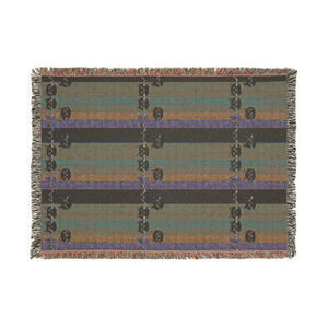 Woven Throw Blanket — Colorblock Striped Pattern Cozy Home Decor
