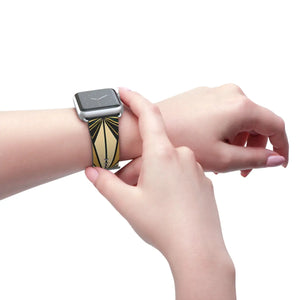 Art deco sunburst watch band, geometric vintage apple strap - bands