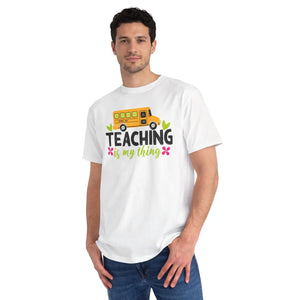 Teacher T-Shirt - "Teaching Is My Thing" School Bus Design