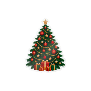 Christmas tree kiss-cut vinyl decal - home decor decals