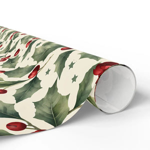 Festive Holly Berry Christmas Wrapping Paper