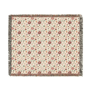 Floral Vintage Woven Blanket