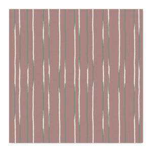 Striped Rose Combed Cotton Fabric by the Yard — Vertical Brushstroke Stripe