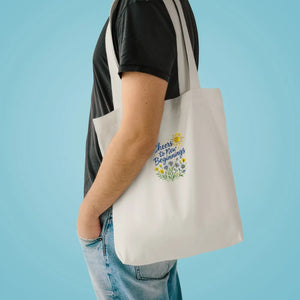 Personalized, Embroidered 'Cheers to New Beginnings' Floral Tote