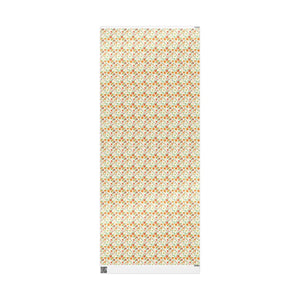 Floral watercolor wrapping paper roll, orange & peach garden gift wrap