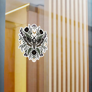 Gothic death’s head moth kiss-cut vinyl decal - home decor decals