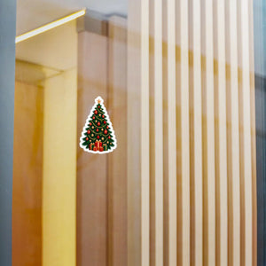 Christmas tree kiss-cut vinyl decal - home decor decals