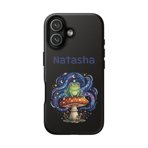 Personalized Frog on Mushroom Tough Phone Case