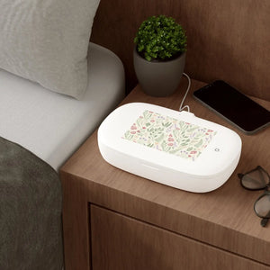 Floral uv phone sanitizer & wireless charging pad - chargers
