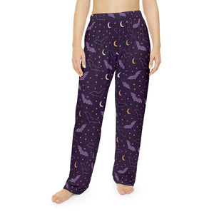 Bat Night Pajama Pants — Women's Halloween Sleepwear