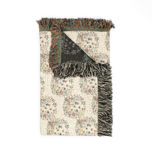 Woven Blanket — Reversible floral Pattern Throw (Cozy Modern Home Accent)