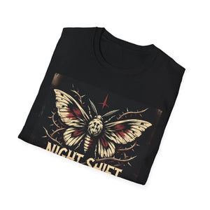 Night shift moth graphic t-shirt - t-shirts