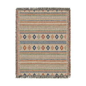 DipaliZ southwestern fringe blanket for a reading chair or bed foot
