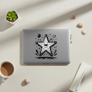 Happy Starfish Matte MacBook Case — Cute Coastal Laptop Cover