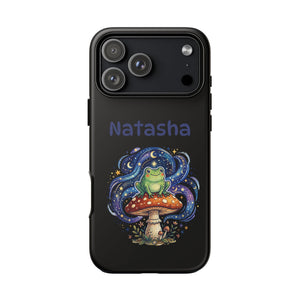 Personalized Frog on Mushroom Tough Phone Case