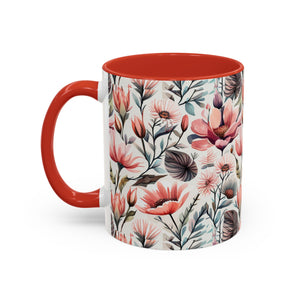 Flowers and birds, Accent Coffee Mug, 11oz