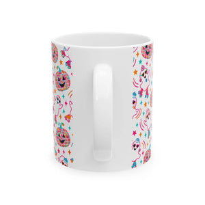 Colorful disco unicorn ceramic mug - mugs