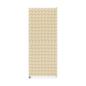 Floral watercolor wrapping paper roll, orange & peach garden gift wrap