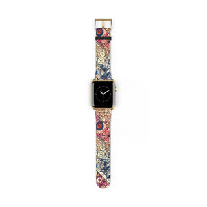 Geometric Floral Mosaic Watch Band – Colorful Vintage Art Pattern