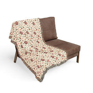 Floral Vintage Woven Blanket