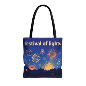 DipaliZ festival tote shown in the 16 by 16 inch size