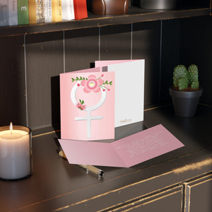 Happy Women's day Greeting cards with message (8, 16, and 24 pcs)