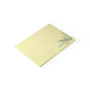 Eucalyptus sprig corner post-it note pads | floral sticky notes - notebooks & notepads