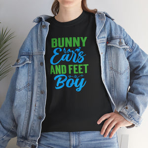 Bunny ears and feet, Boy, Easter, Unisex Heavy Cotton Tee