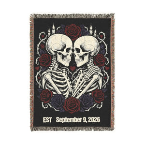 Romantic gothic skull blanket by DipaliZ for an anniversary gift