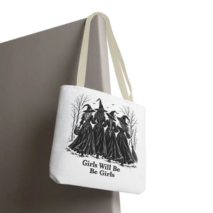 Witch Sisters Tote — “Girls Will Be Girls” Halloween Tote Bag
