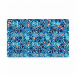 Blue Retro Circles Tablet Folio Case — Geometric Oceanic Pattern