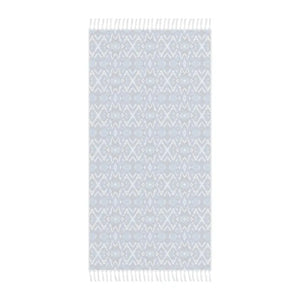 Boho Blue Beach Towel - Geometric Ikat Pattern - Dipaliz - 38’’ × 81’’ / Polyester - Home Decor