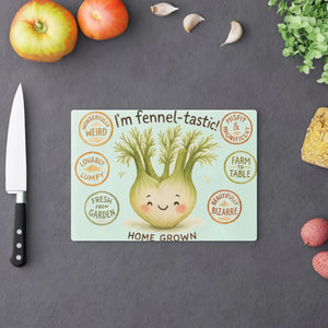 “i’m fennel-tastic! ” fennel vegetable cutting board - boards