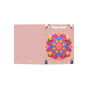 Personalized, Diwali Greeting Card — Happy Diwali Mandala Festival of Lights (Pack of 1/10/30/50)