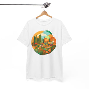 Beautiful landscape in a circle, Unisex Heavy Cotton Tee